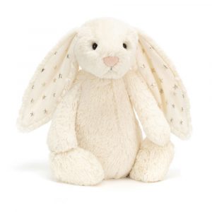  - בובת ארנב בינוני JELLYCAT ג’ליקט – לבן עם כוכבים באוזניים