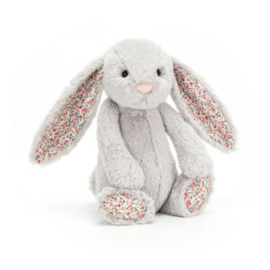  - בובת ארנב בינוני JELLYCAT ג’ליקט – אפור עם אוזניים פרחוניות