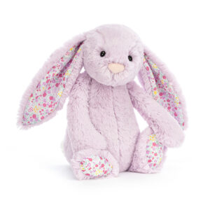  - בובת ארנב בינוני JELLYCAT ג’ליקט – סגול עם אוזניים פרחוניות